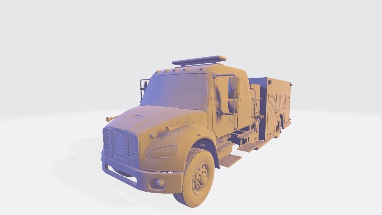 Fire Engine - American Custom Pumper Truck 3D model_13