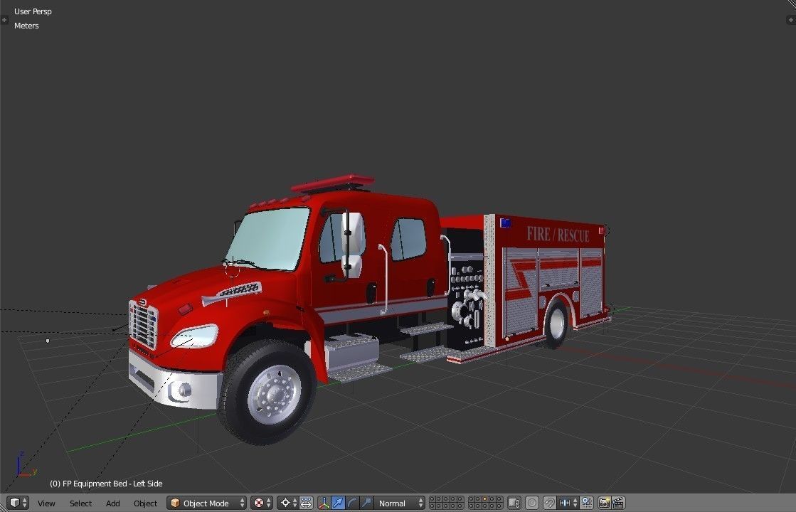 Fire Engine - American Custom Pumper Truck 3D model_28