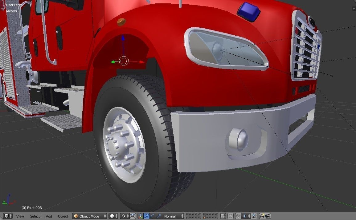 Fire Engine - American Custom Pumper Truck 3D model_8