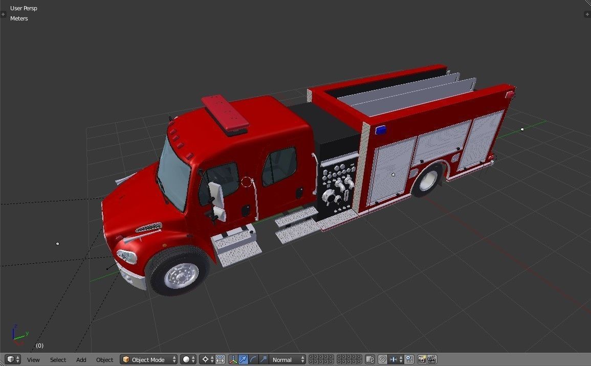 Fire Engine - American Custom Pumper Truck 3D model_21