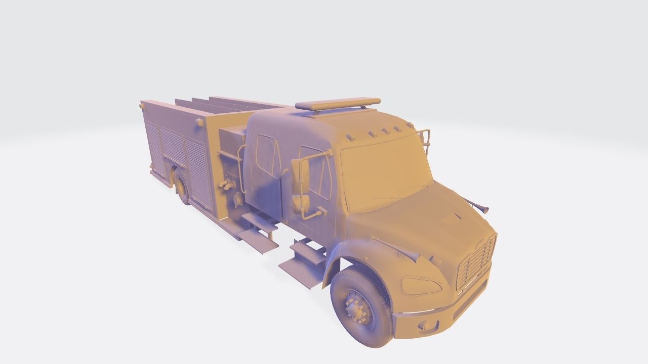 Fire Engine - American Custom Pumper Truck 3D model_14
