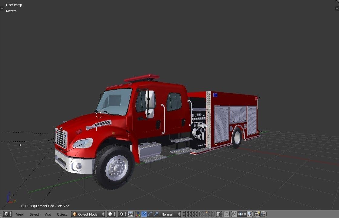 Fire Engine - American Custom Pumper Truck 3D model_5