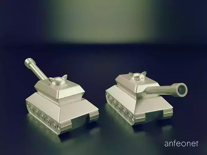 Cat in a Tank 3D print model
