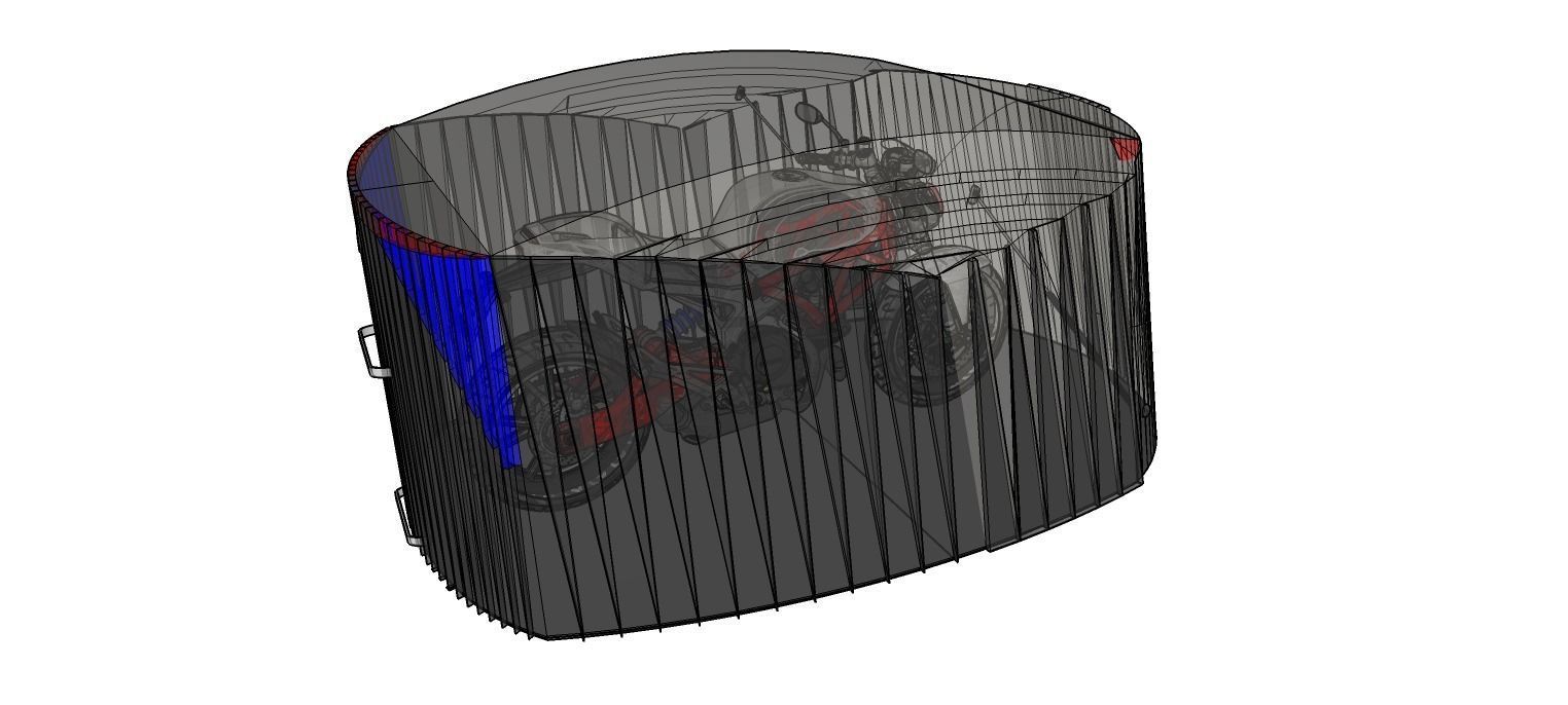 motorbike garage bike guard 3d model Low-poly 3D model_3