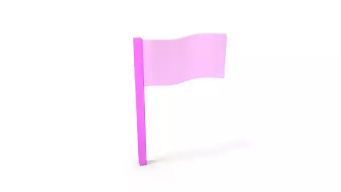 Flag Low Poly Rigged Low-poly 3D model