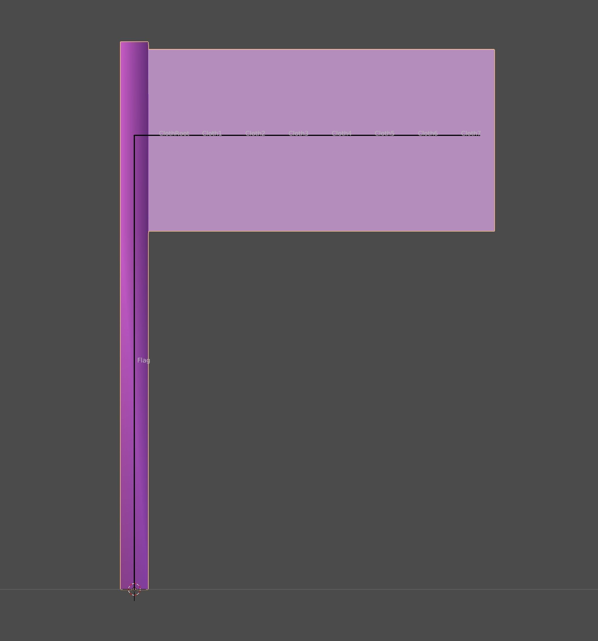 Flag Low Poly Rigged Low-poly 3D model_5