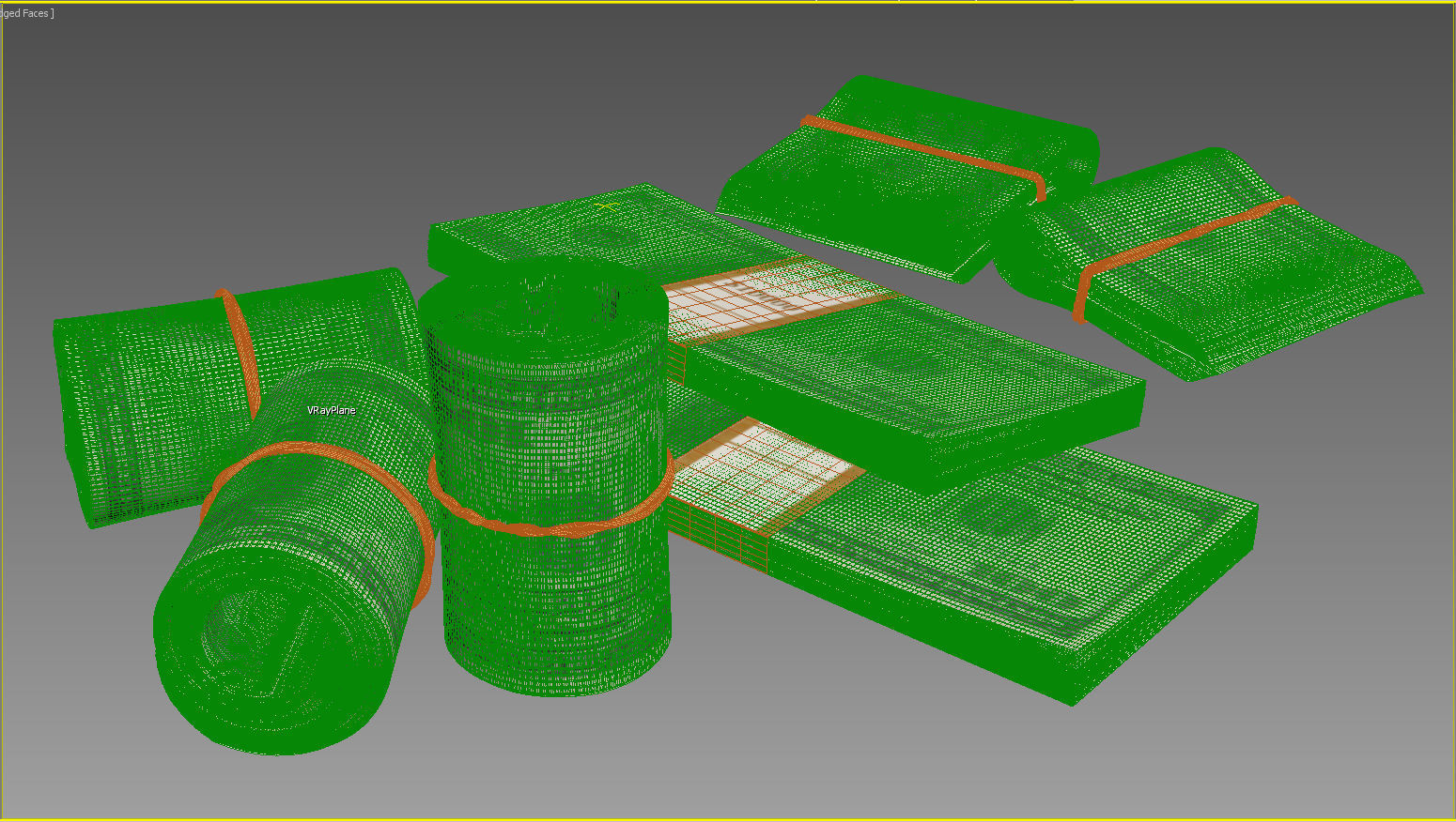 money stack of dollar bills 3D model_6