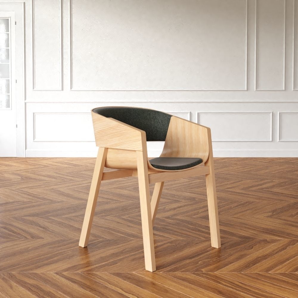 Merano Armchair Low-poly 3D model_1