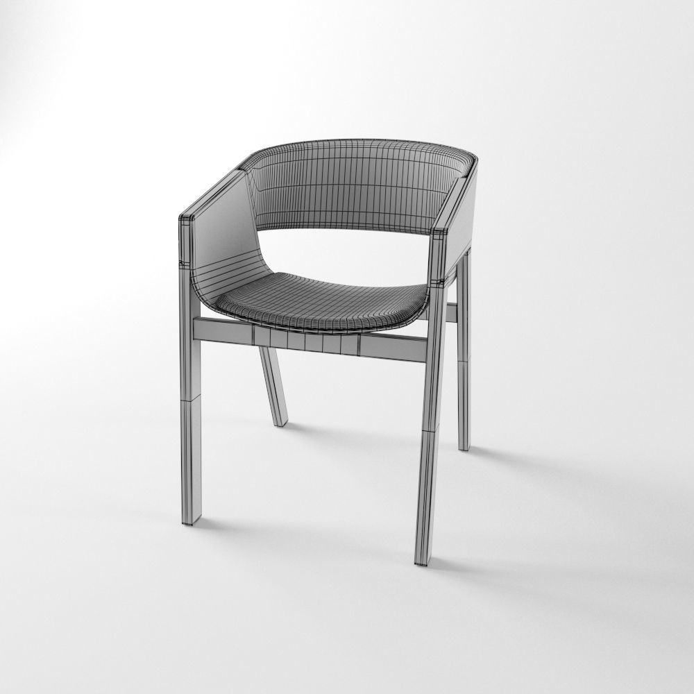 Merano Armchair Low-poly 3D model_5