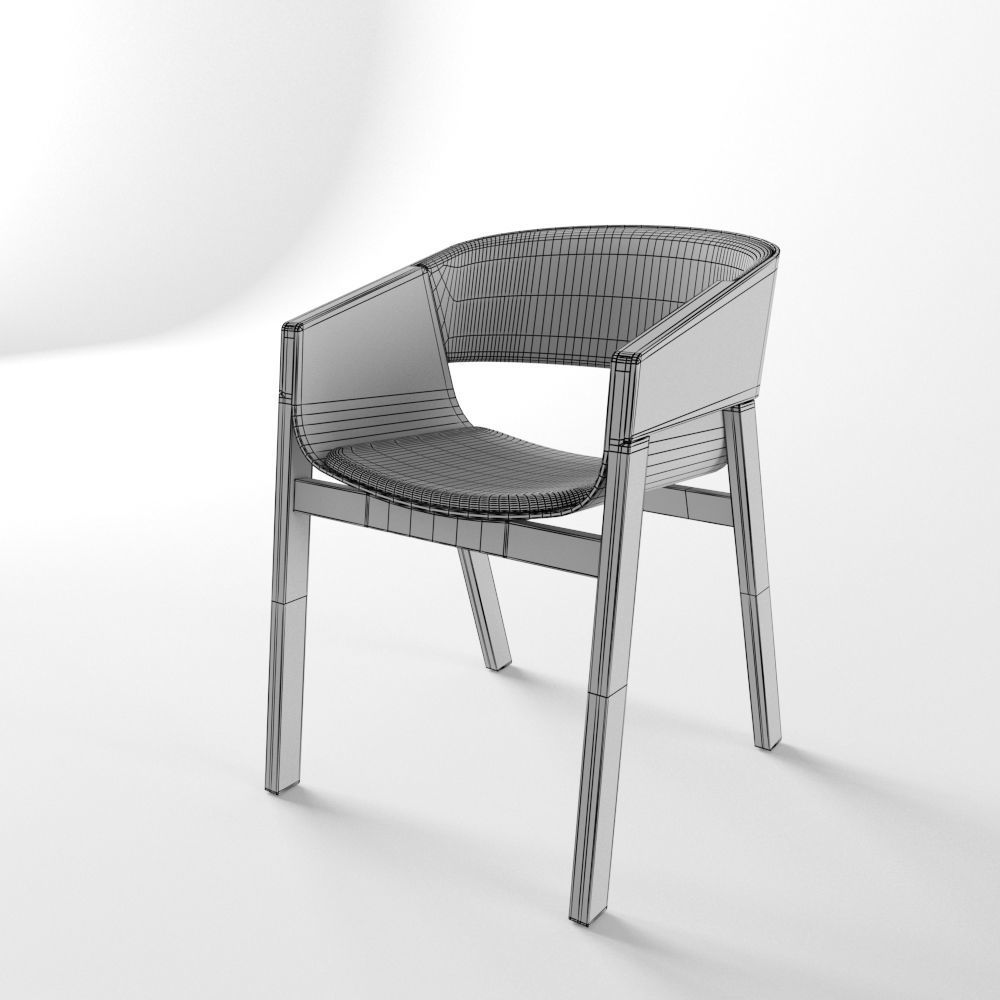 Merano Armchair Low-poly 3D model_8