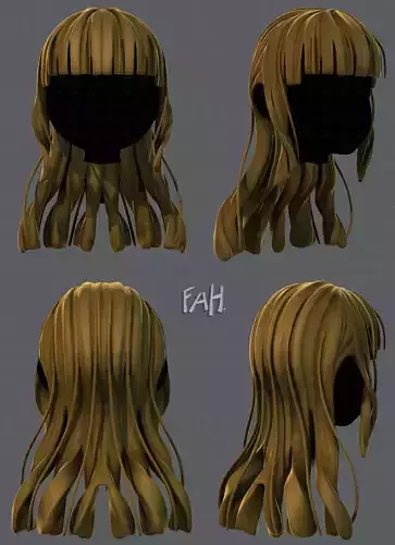3D Hair style for girl V34