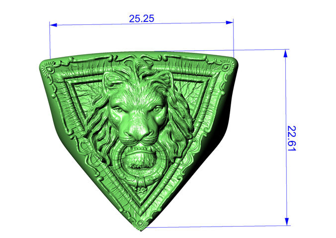 lion rings 3D print model