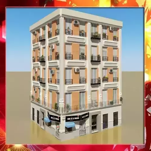 Photorealistic Low Poly Building