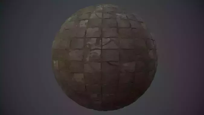 Stone Floor PBR Tile Material Texture