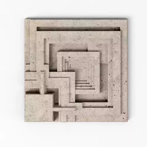 Ennis House Tile - Frank Llyod Wright Low-poly 3D model