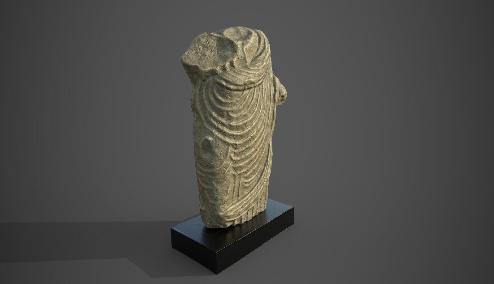 Zeus Temple Statue Low-poly 3D model_5