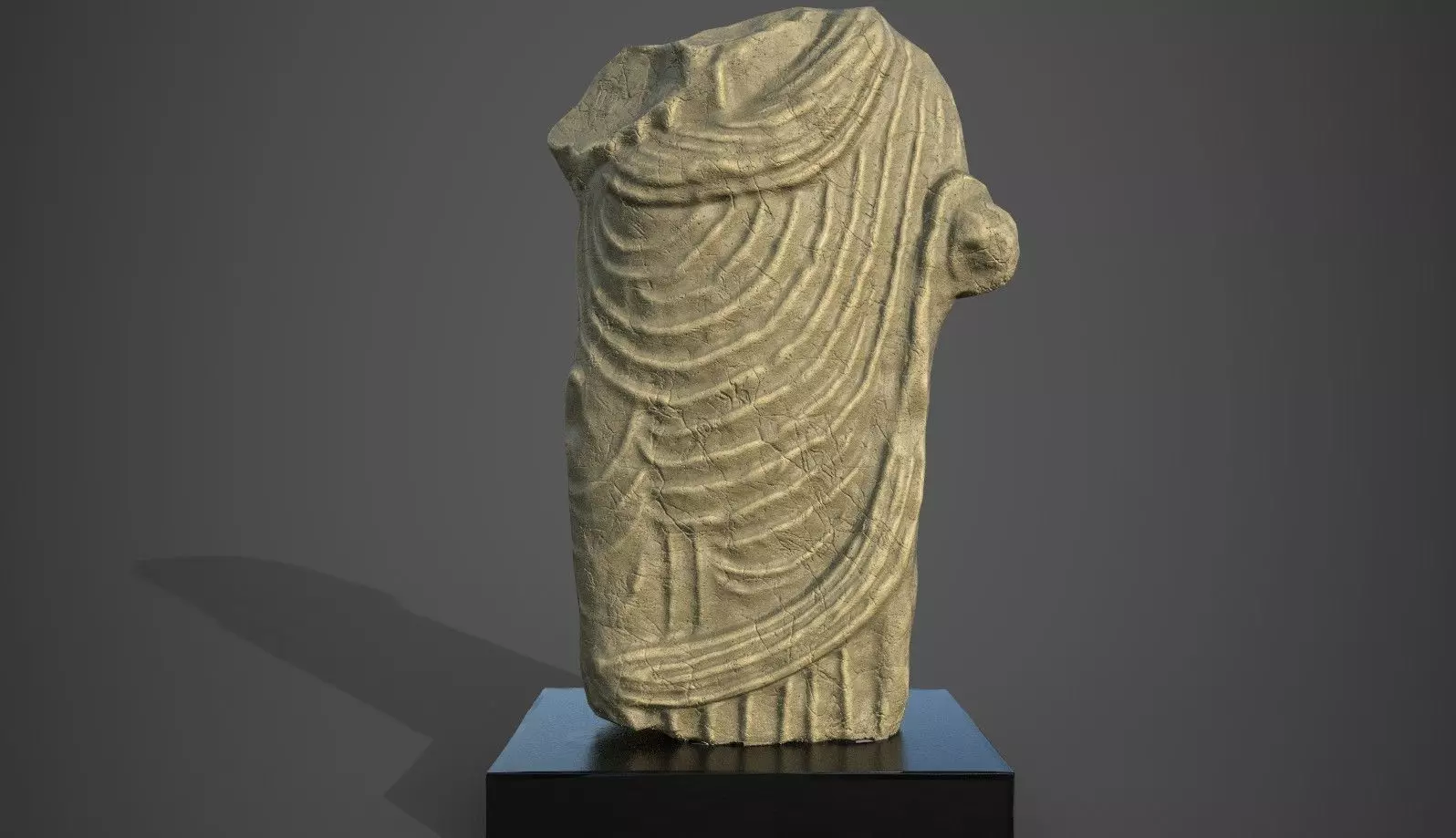 Zeus Temple Statue Low-poly 3D model_0