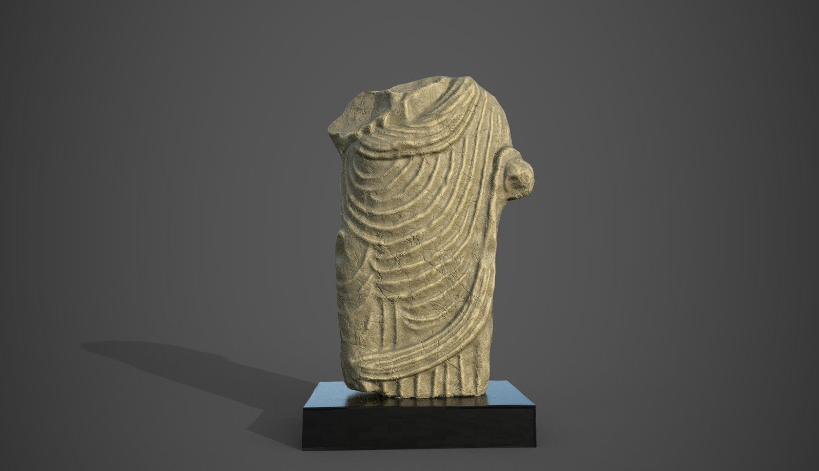 Zeus Temple Statue Low-poly 3D model_2
