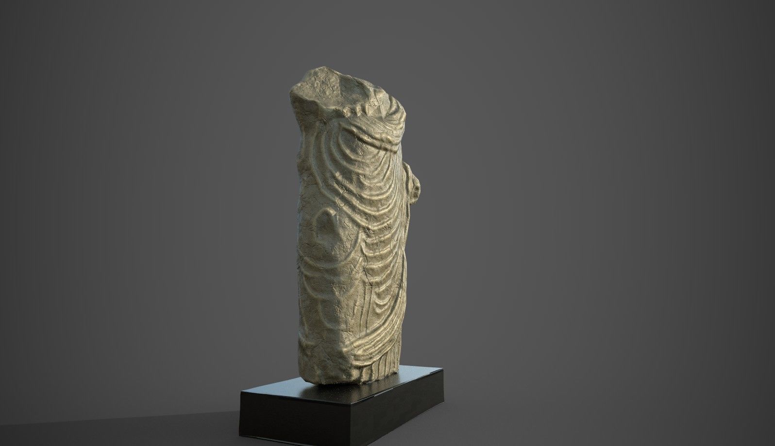 Zeus Temple Statue Low-poly 3D model_3