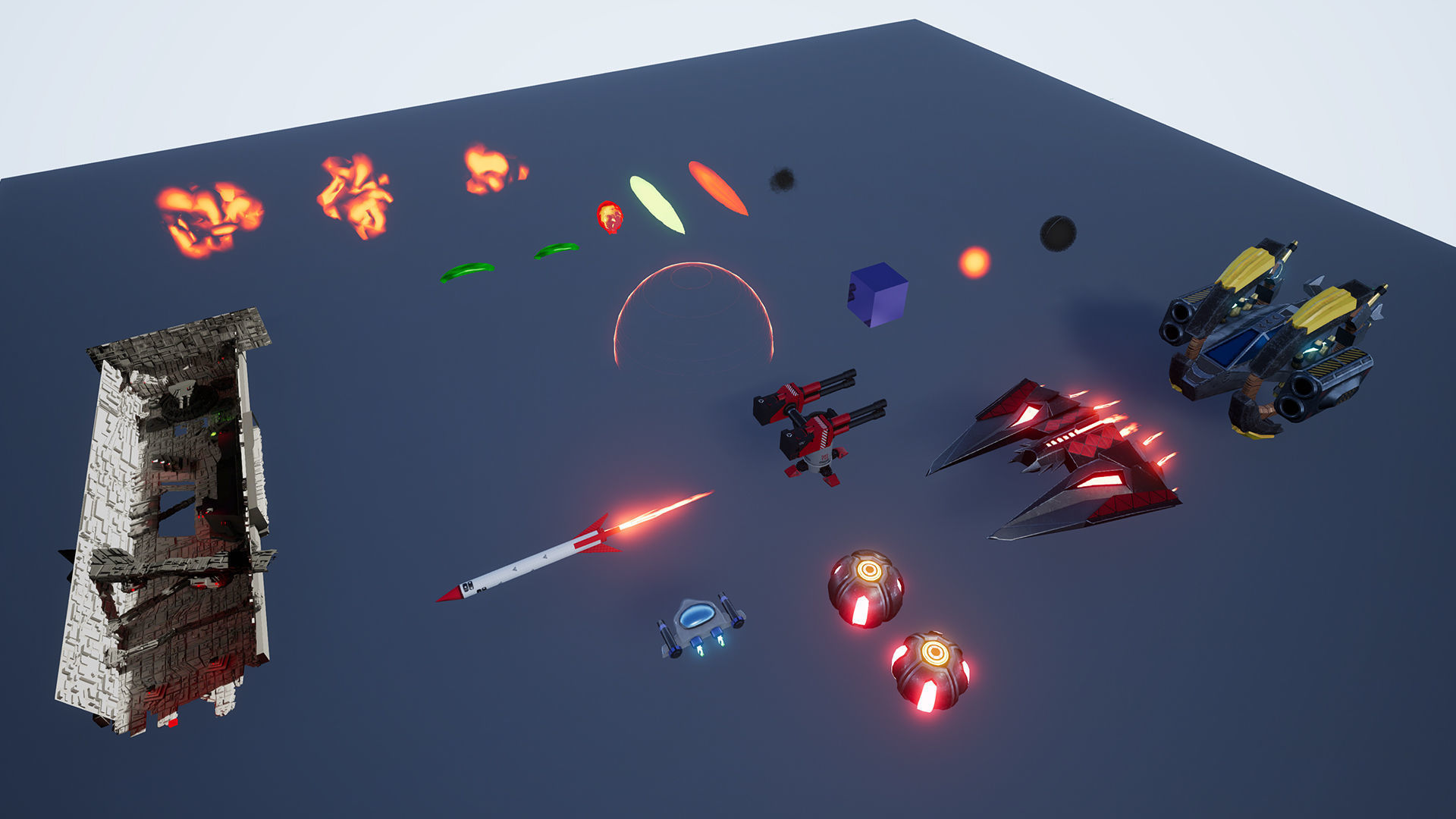 Retro Shooter FX Pack - Unreal Engine 4 Low-poly 3D model_2