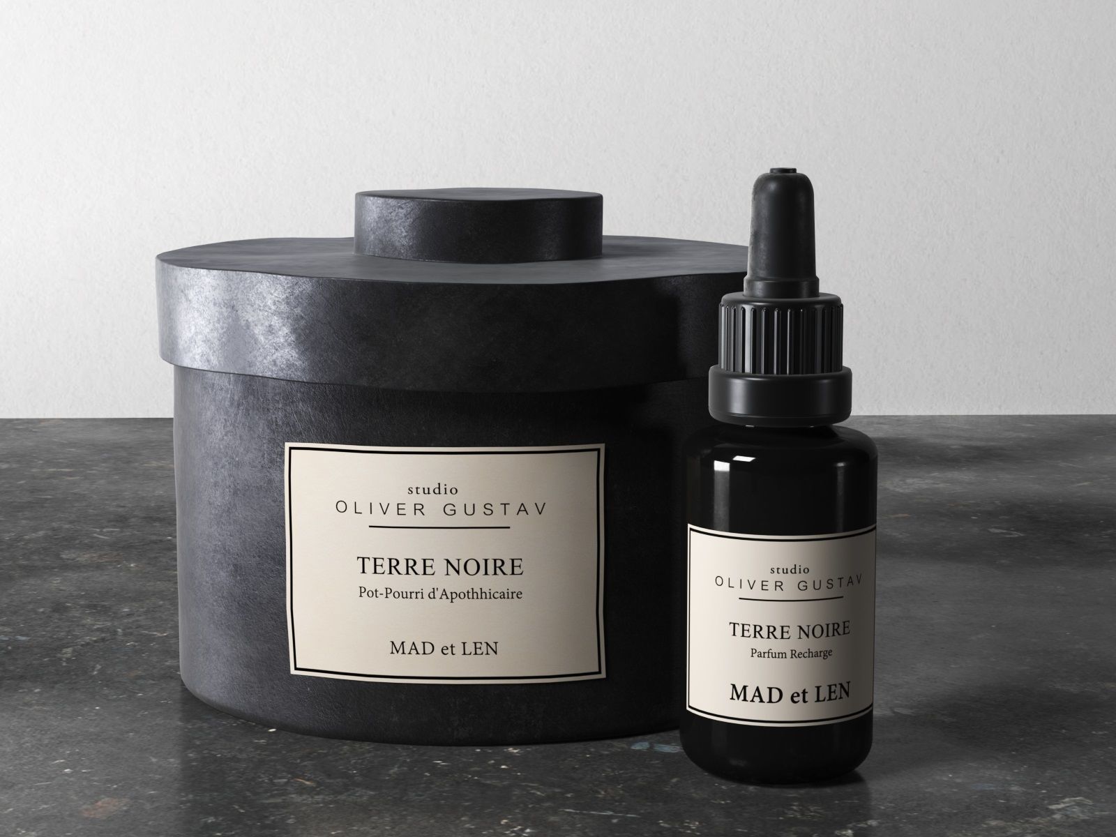 Terre Noire Soy Wax and Refill Bottle 3D model_1