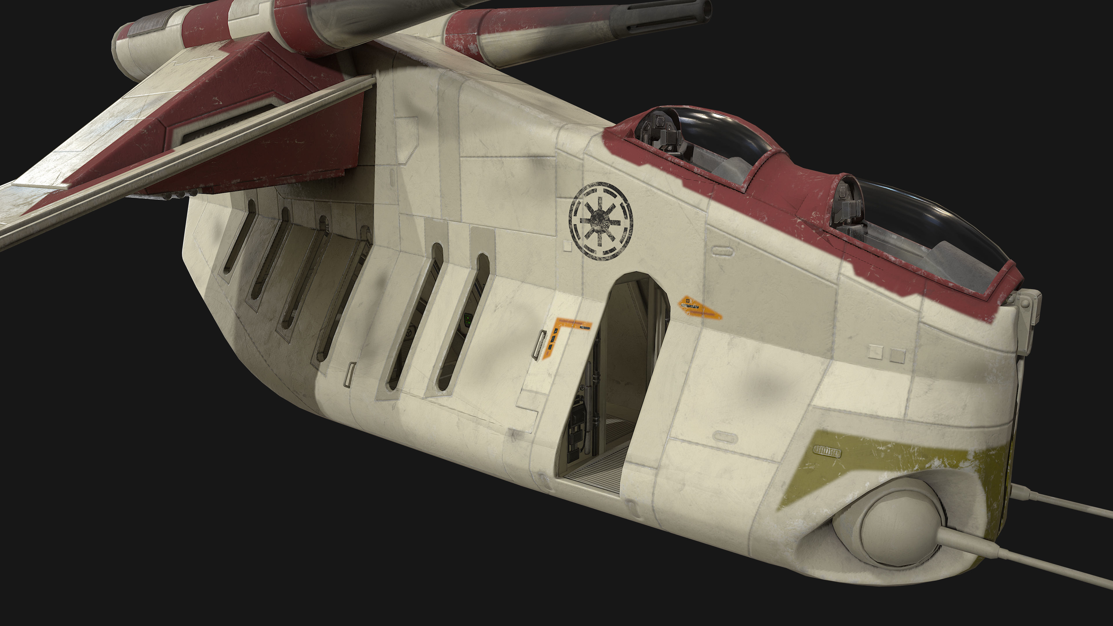 Star Wars - LAAT Low-poly 3D model_2