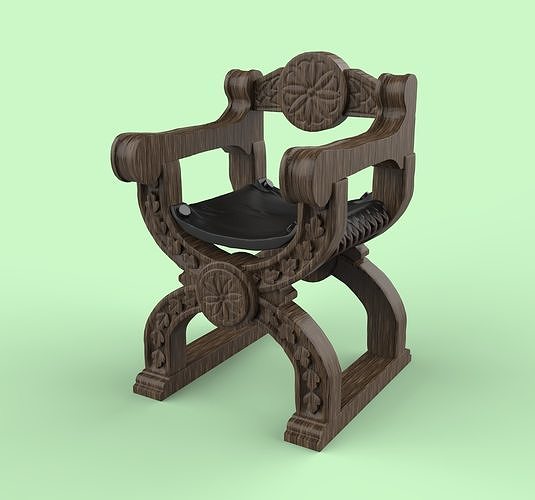 chair medieval 3D print model