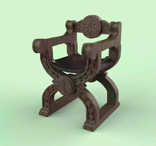 chair medieval 3D print model