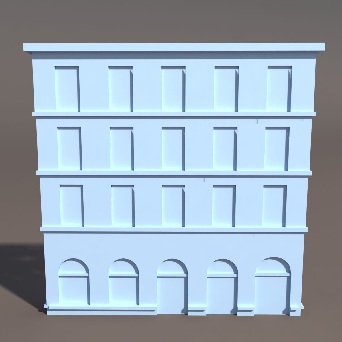 Neoclassical Building Pack Low poly Low-poly 3D model_18
