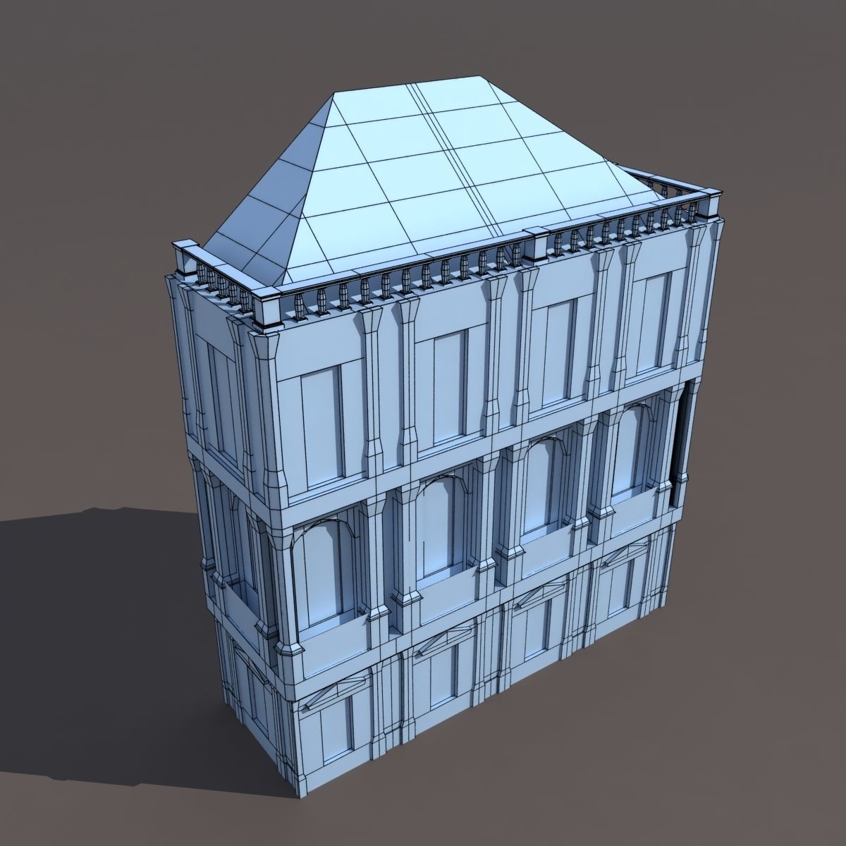 Neoclassical Building Pack Low poly Low-poly 3D model_41