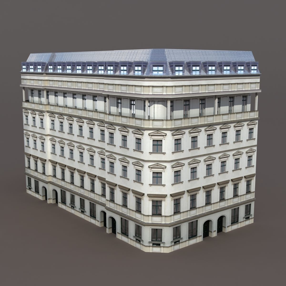 Neoclassical Building Pack Low poly Low-poly 3D model_36