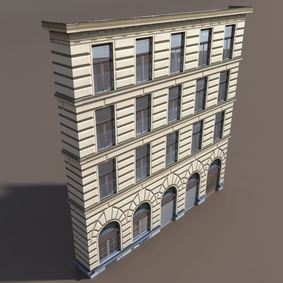 Neoclassical Building Pack Low poly Low-poly 3D model_20