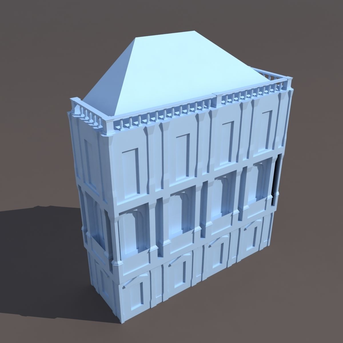Neoclassical Building Pack Low poly Low-poly 3D model_40