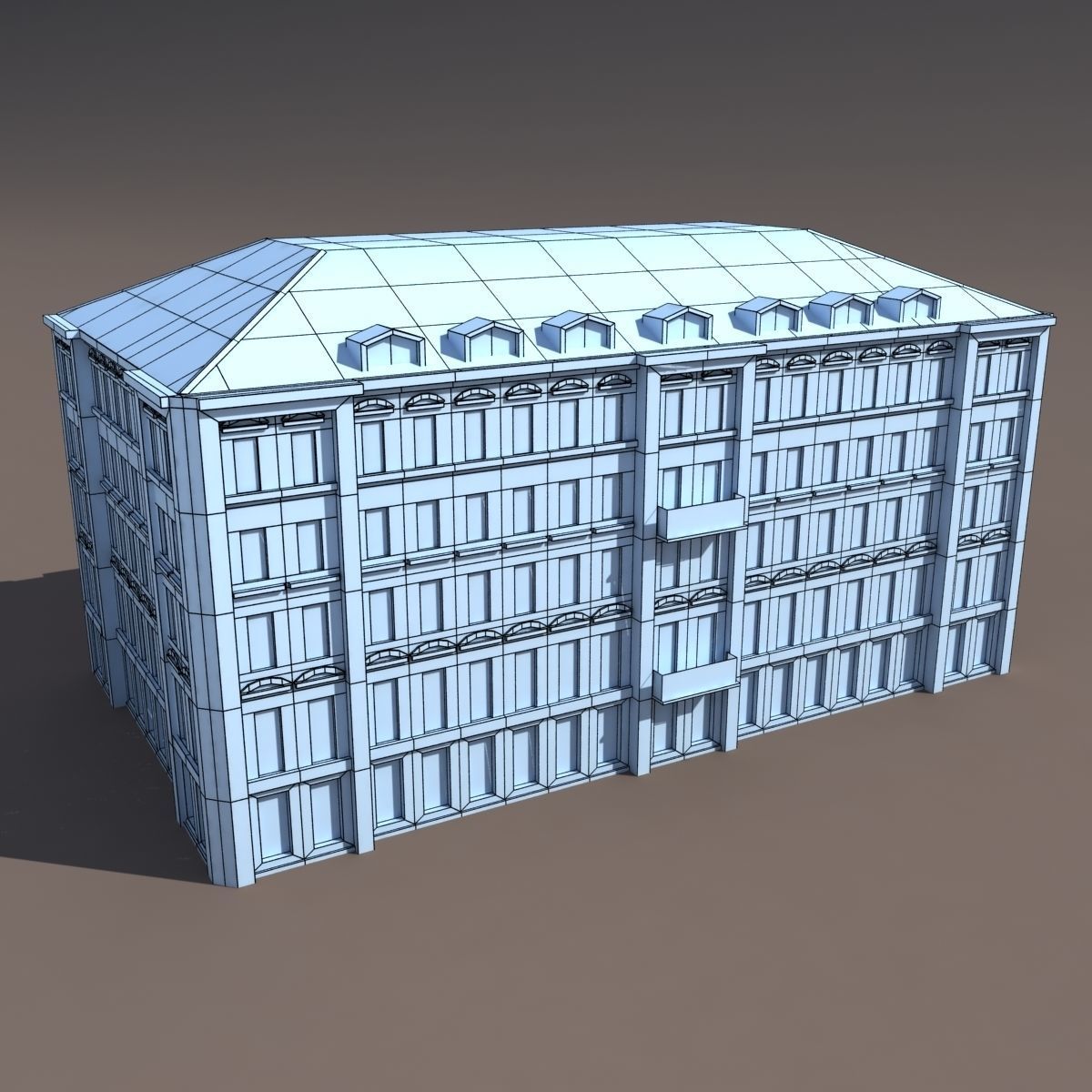 Neoclassical Building Pack Low poly Low-poly 3D model_24