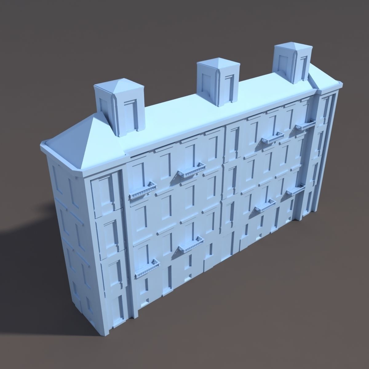 Neoclassical Building Pack Low poly Low-poly 3D model_44
