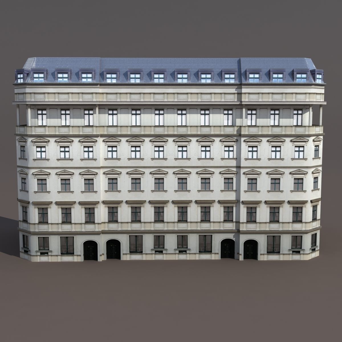 Neoclassical Building Pack Low poly Low-poly 3D model_35