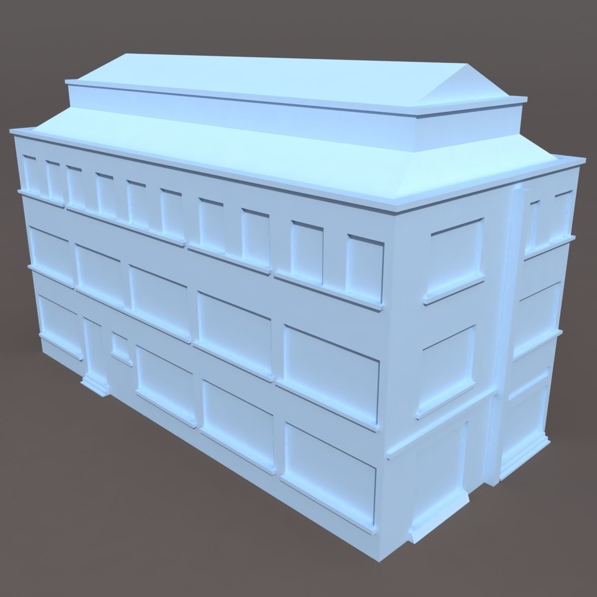 Neoclassical Building Pack Low poly Low-poly 3D model_28