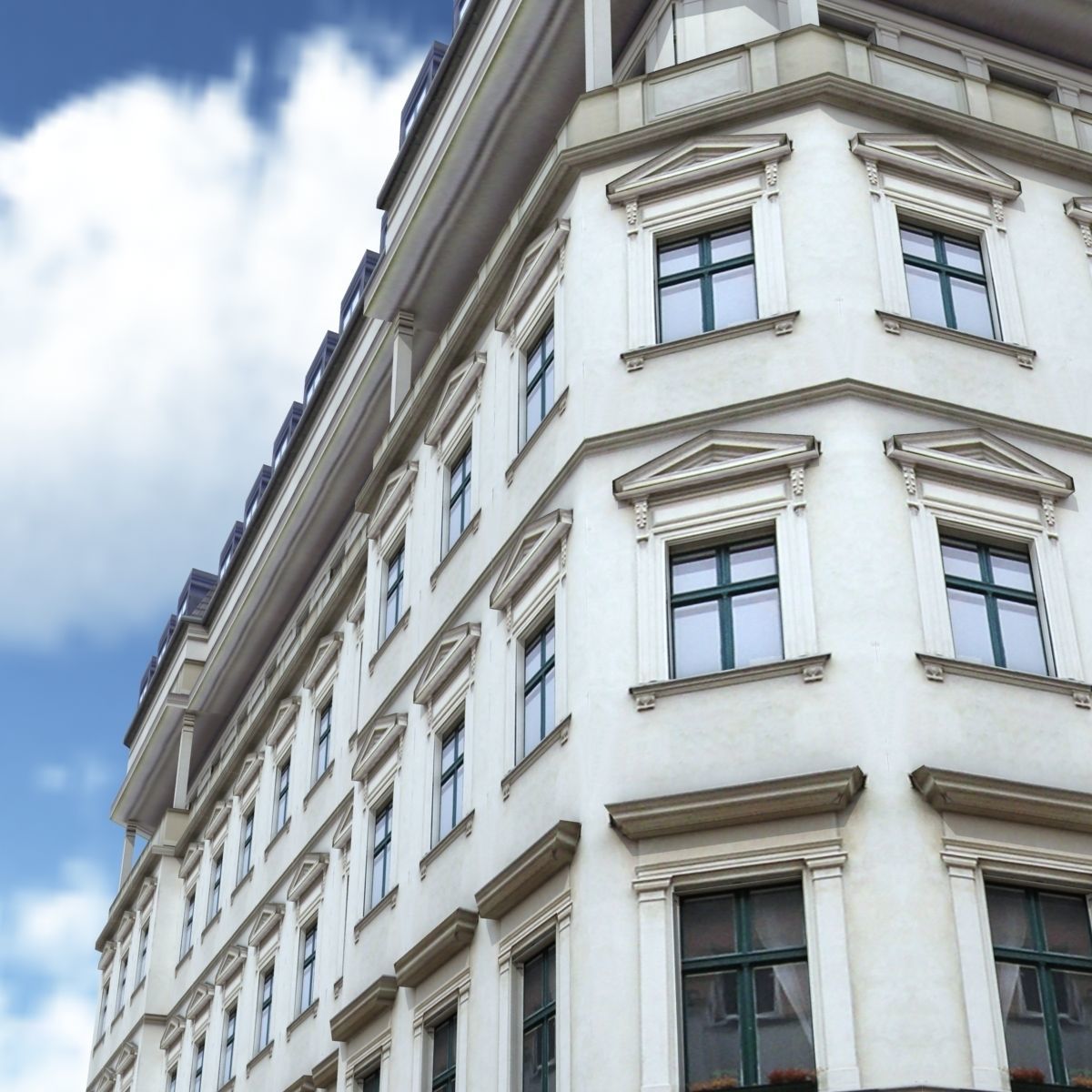 Neoclassical Building Pack Low poly Low-poly 3D model_33