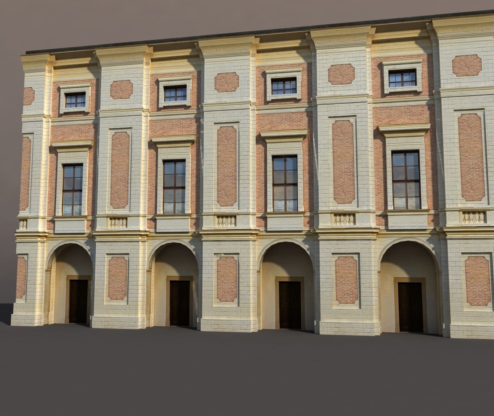 Neoclassical Building Pack Low poly Low-poly 3D model_17