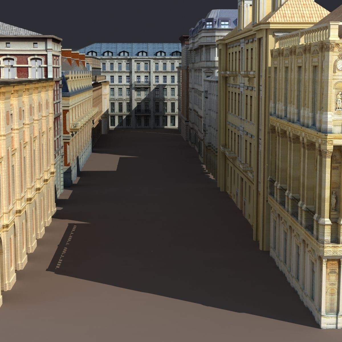 Neoclassical Building Pack Low poly Low-poly 3D model_2