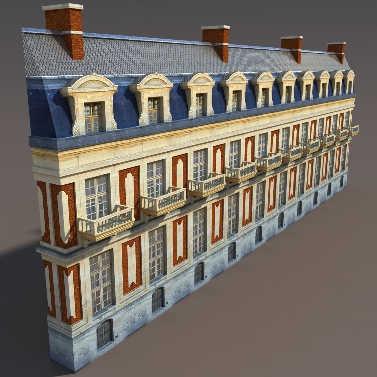 Neoclassical Building Pack Low poly Low-poly 3D model_52