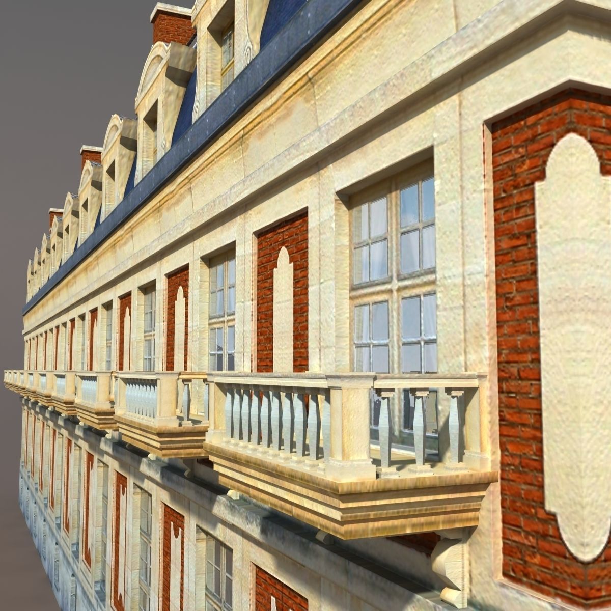 Neoclassical Building Pack Low poly Low-poly 3D model_55
