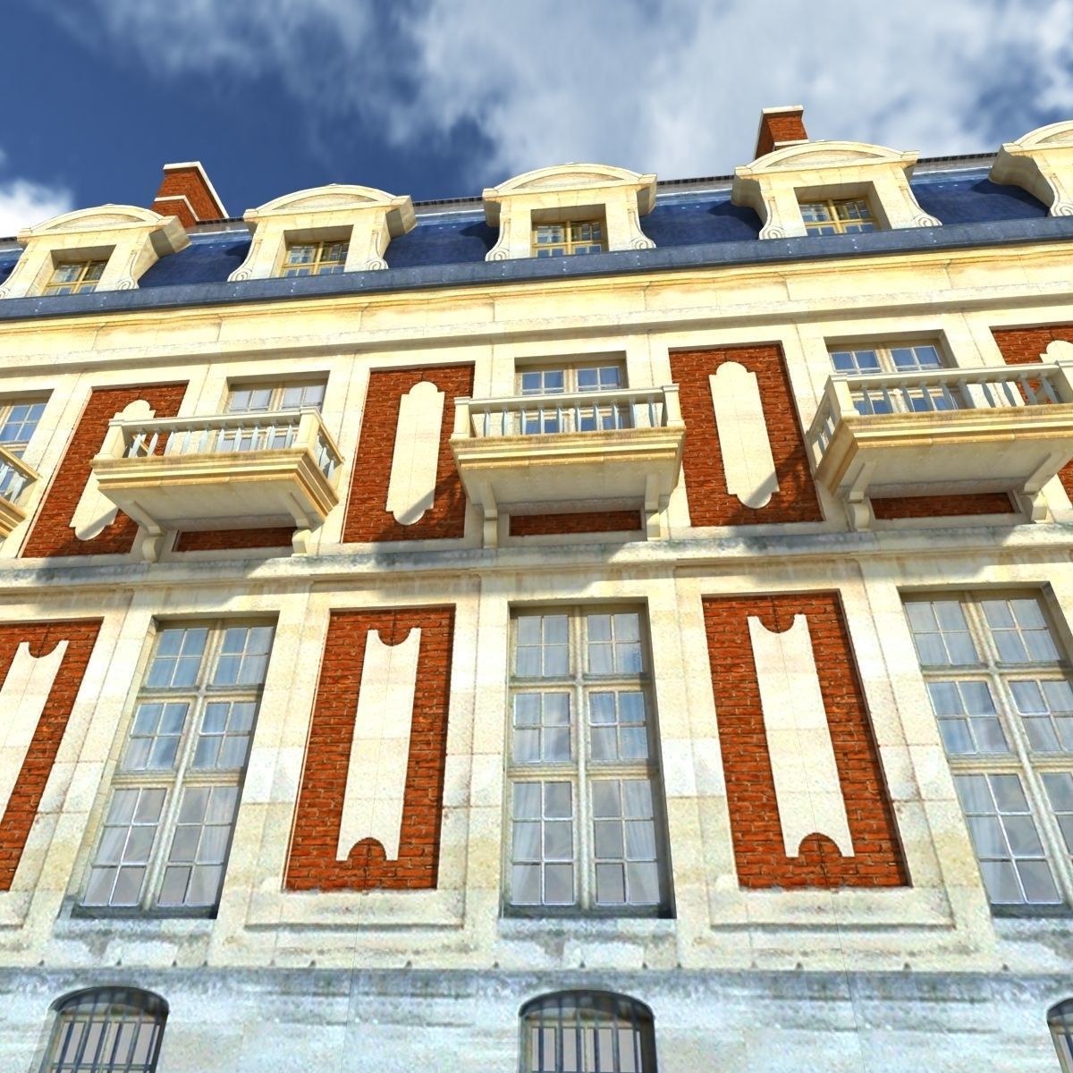 Neoclassical Building Pack Low poly Low-poly 3D model_56