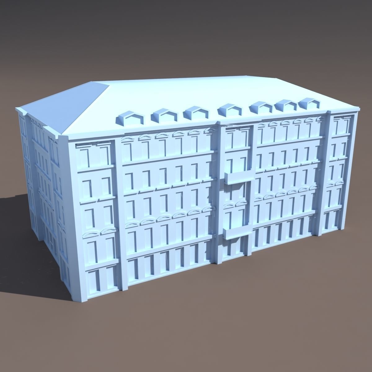 Neoclassical Building Pack Low poly Low-poly 3D model_23