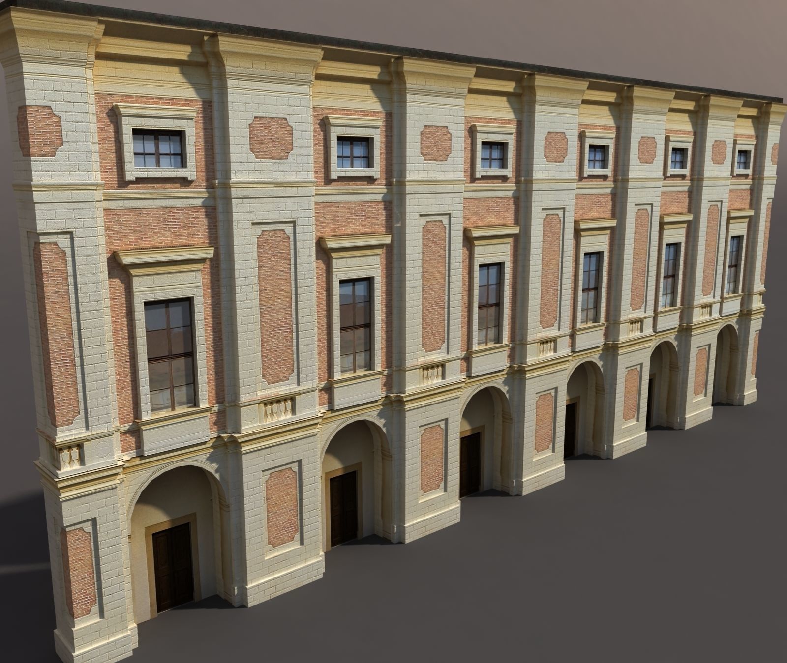 Neoclassical Building Pack Low poly Low-poly 3D model_14