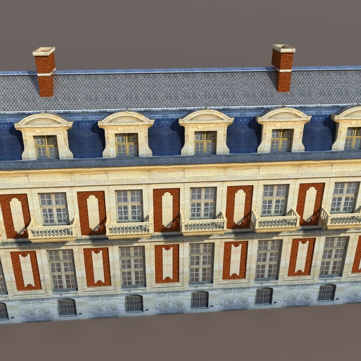 Neoclassical Building Pack Low poly Low-poly 3D model_54