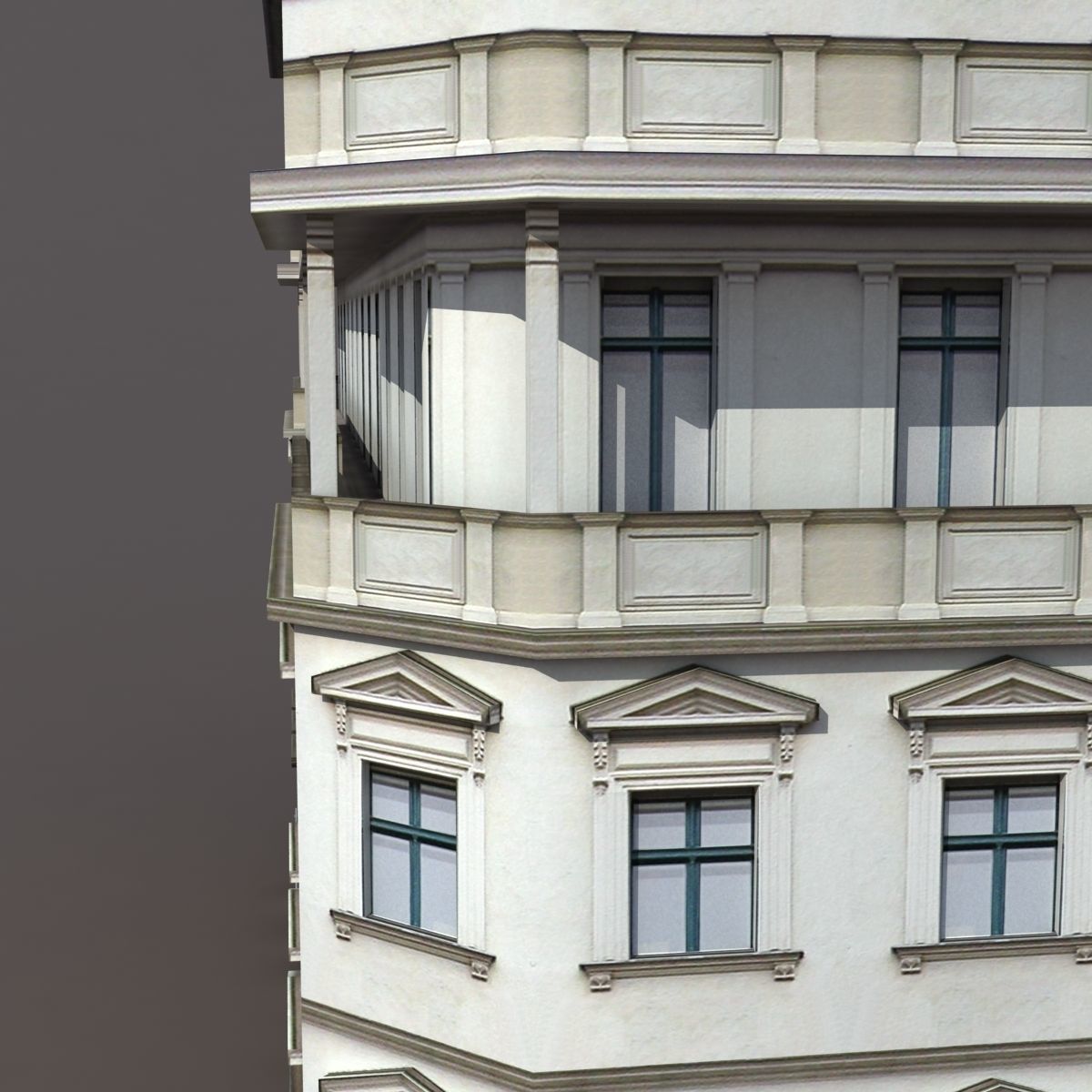Neoclassical Building Pack Low poly Low-poly 3D model_37