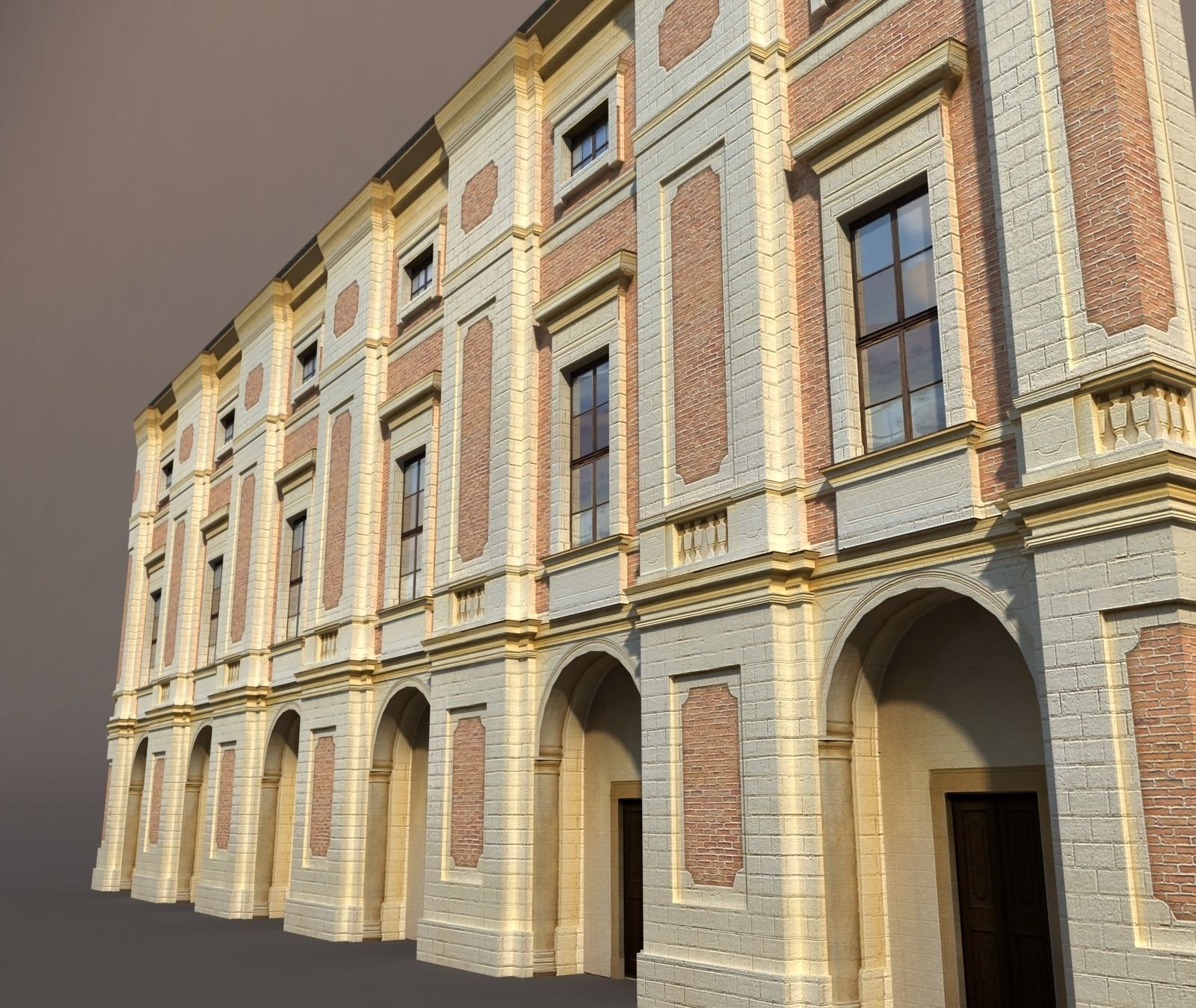 Neoclassical Building Pack Low poly Low-poly 3D model_16