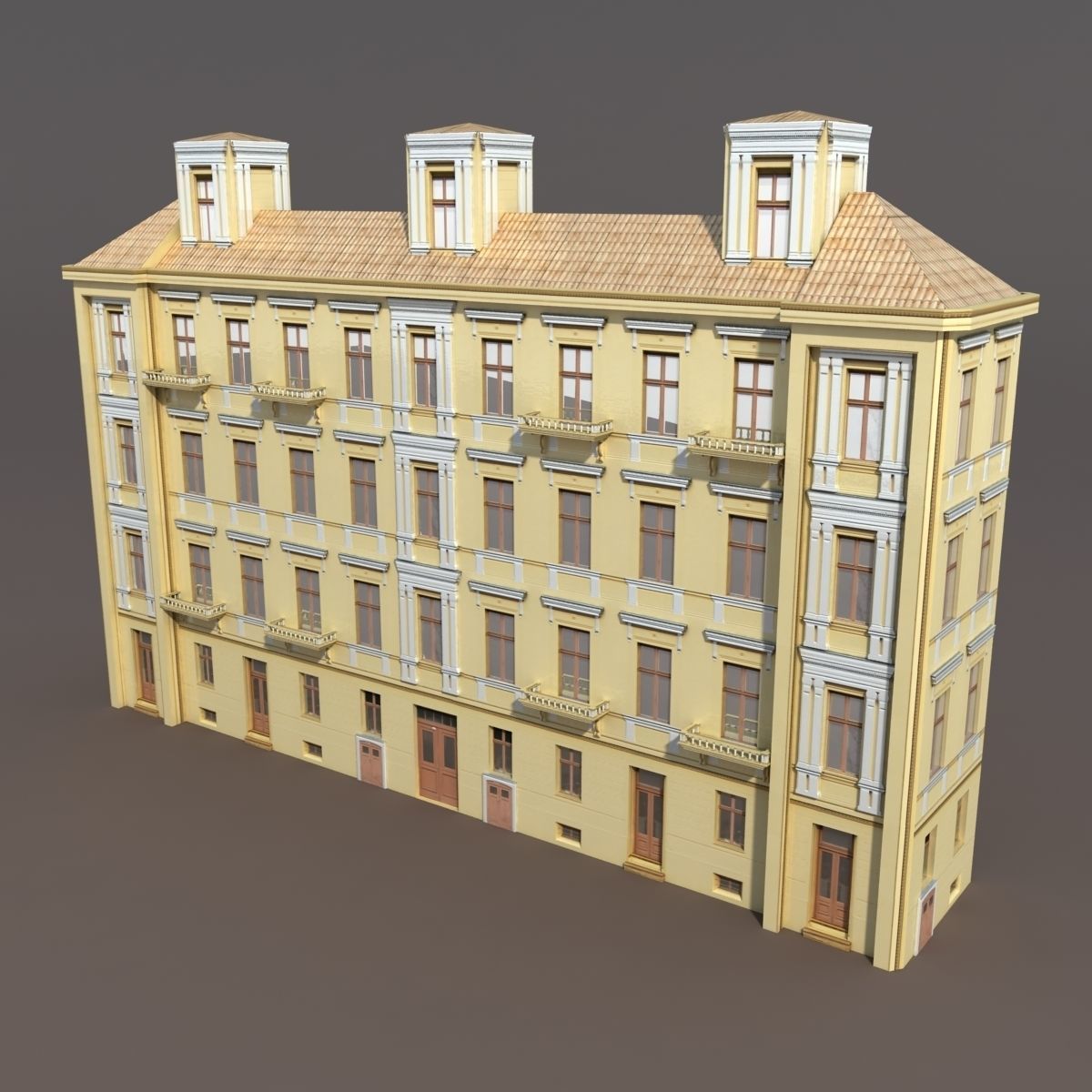 Neoclassical Building Pack Low poly Low-poly 3D model_47