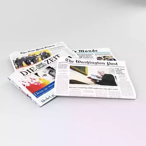 Newspaper editable 3D model